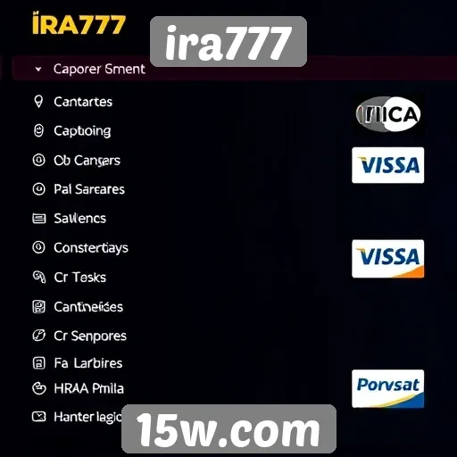 Métodos de pagamento disponíveis no ira777